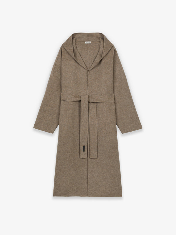 Wool Cashmere Hooded Robe