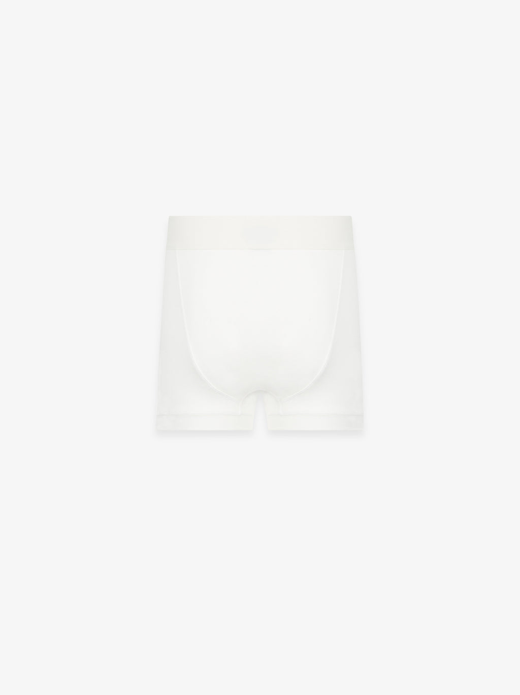 white rib-knit cotton-elastane brief with plush elastic waistband and shorter length than boxer brief