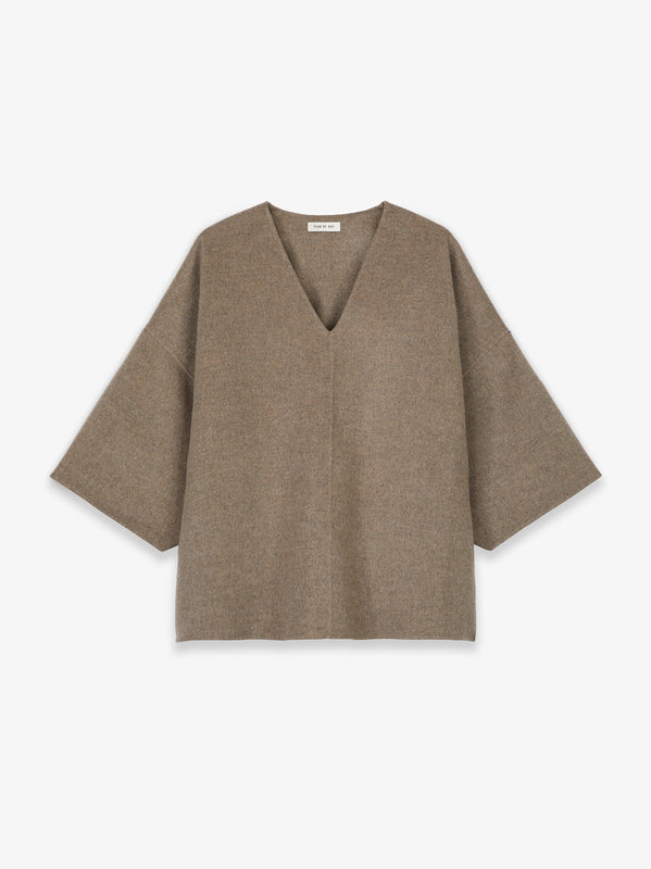 Wool Cashmere V-Neck Lounge Tee