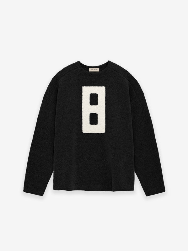 Wool Boucle Straight Neck Sweater