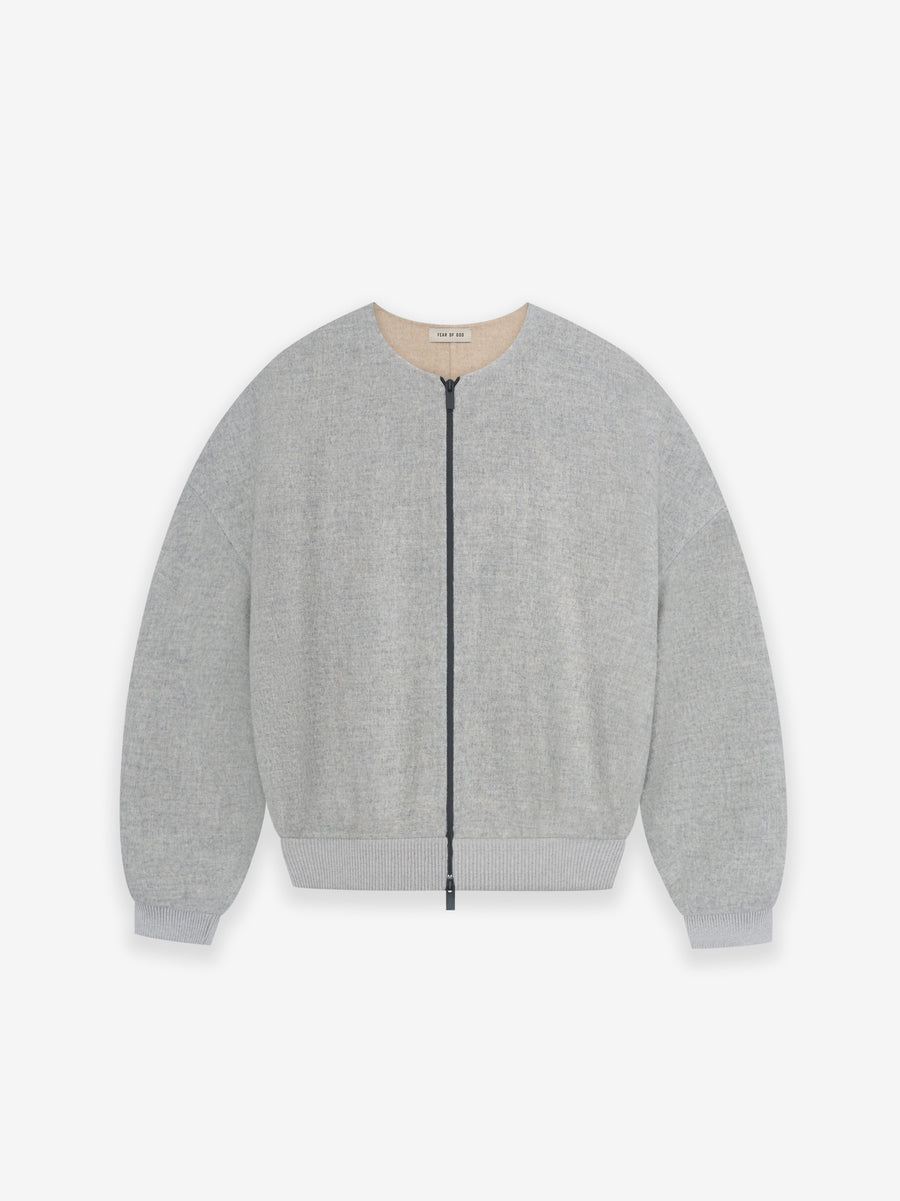 Double-Faced Wool Cashmere Collarless Bomber - Fear of God