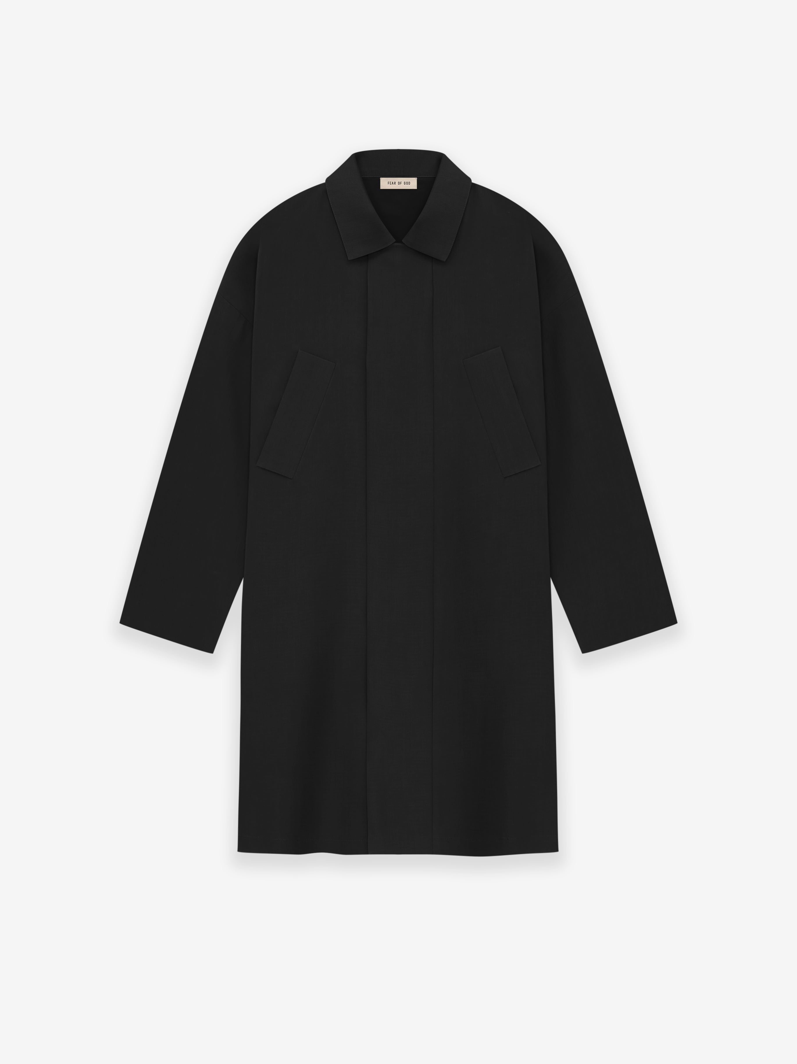 Wool Crepe 3/4 Length Trench