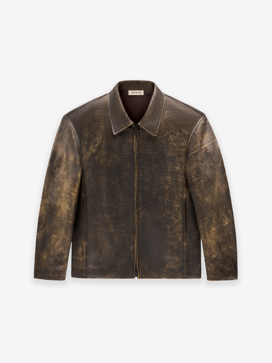 Vintage Leather Rider Jacket Wood / XS view 1