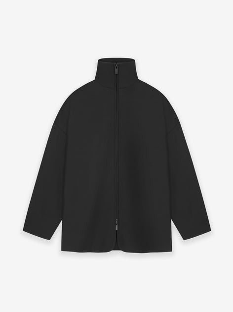 Wool Silk High Neck Jacket