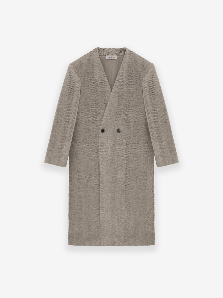 Alpaca Herringbone Lapelless Coat - Fear of God