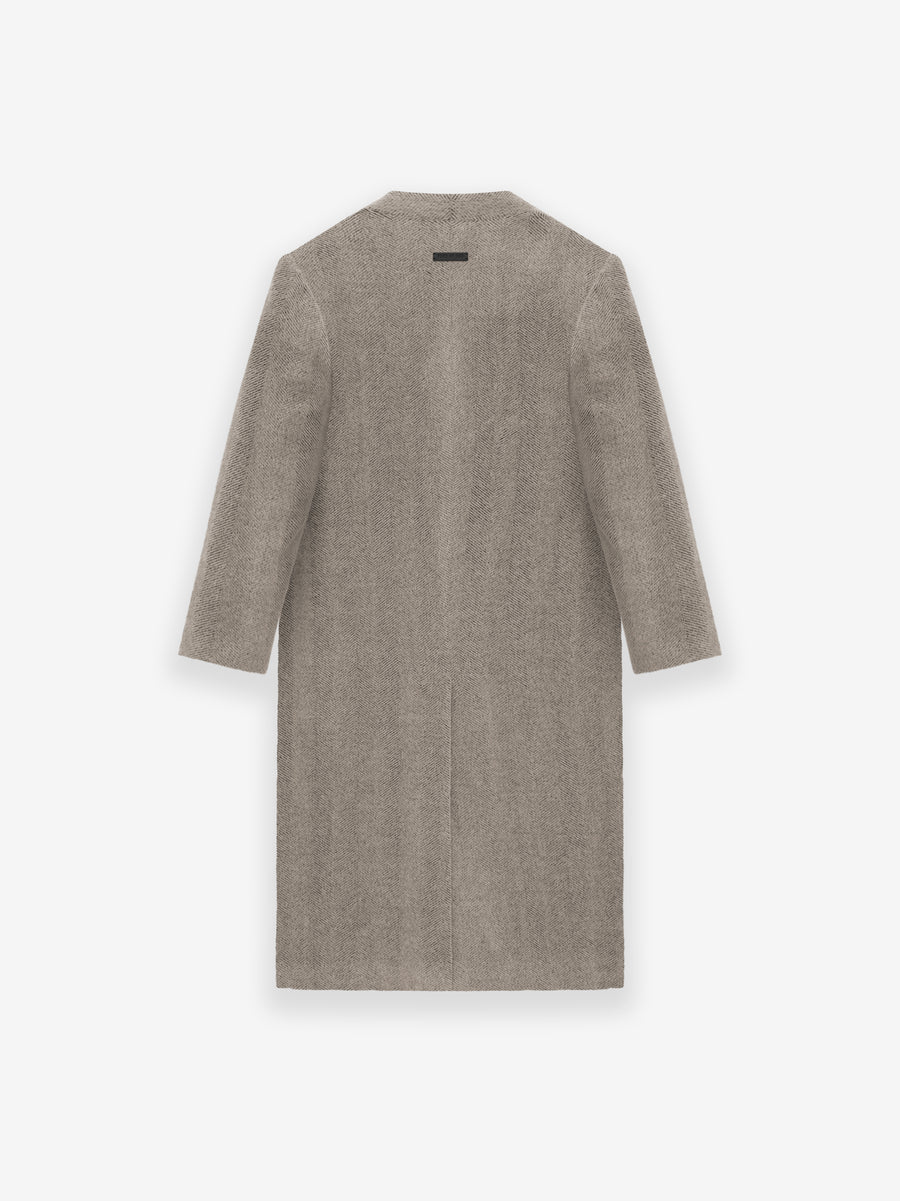 Alpaca Herringbone Lapelless Coat - Fear of God