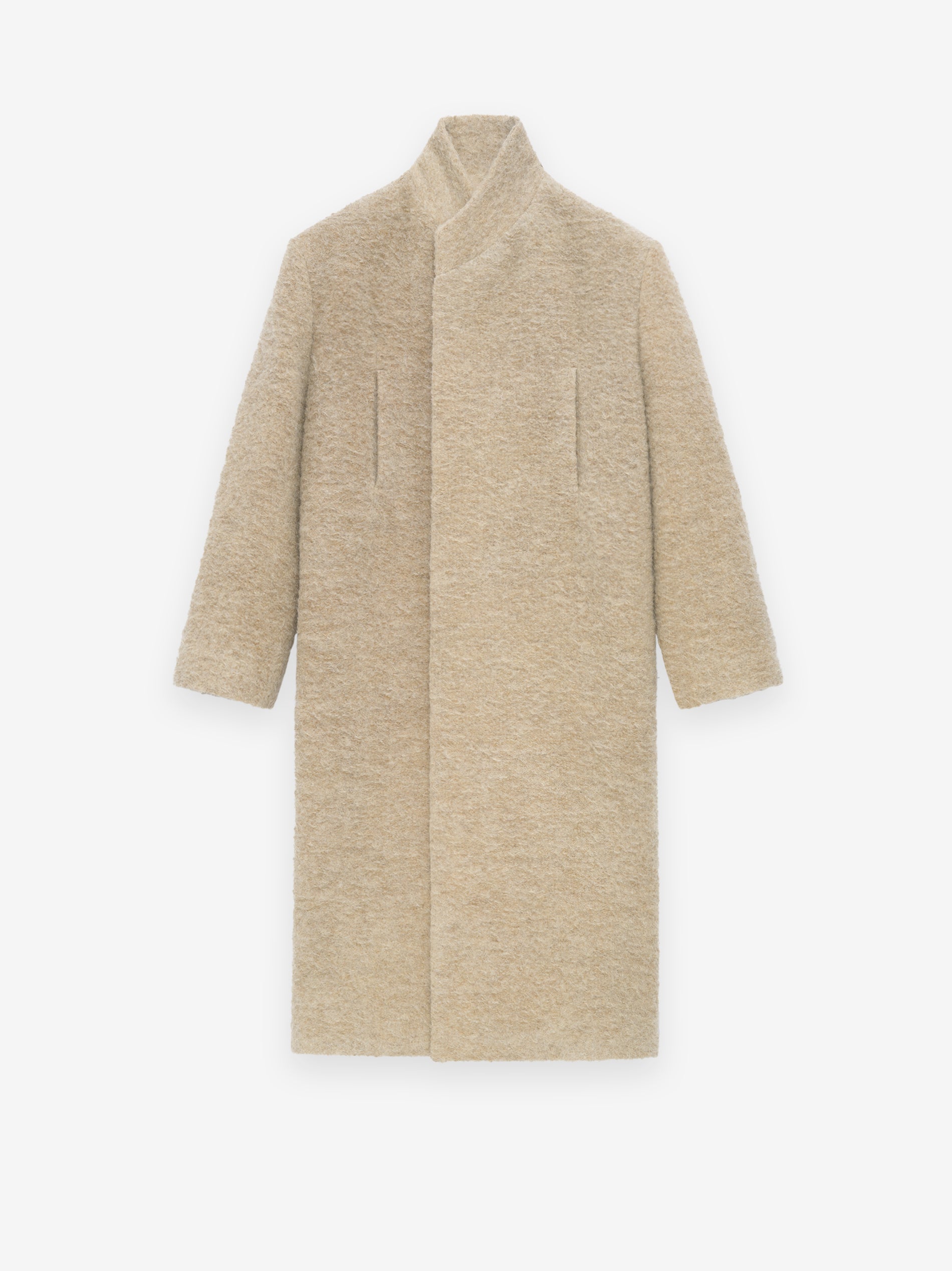 Wool Boucle Stand Collar Overcoat | Fear of God