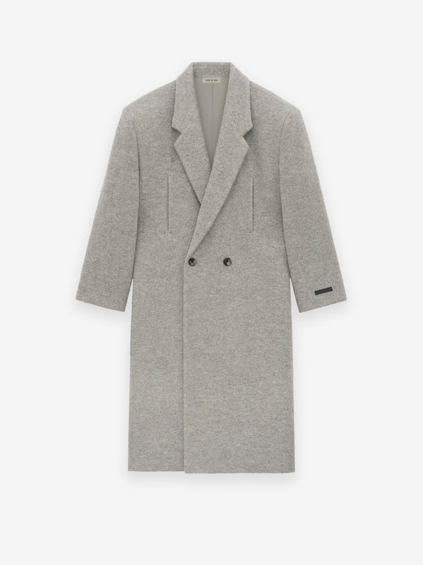 Alpaca Herringbone Lapelless Coat