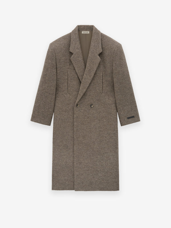 Alpaca Herringbone Lapelless Coat