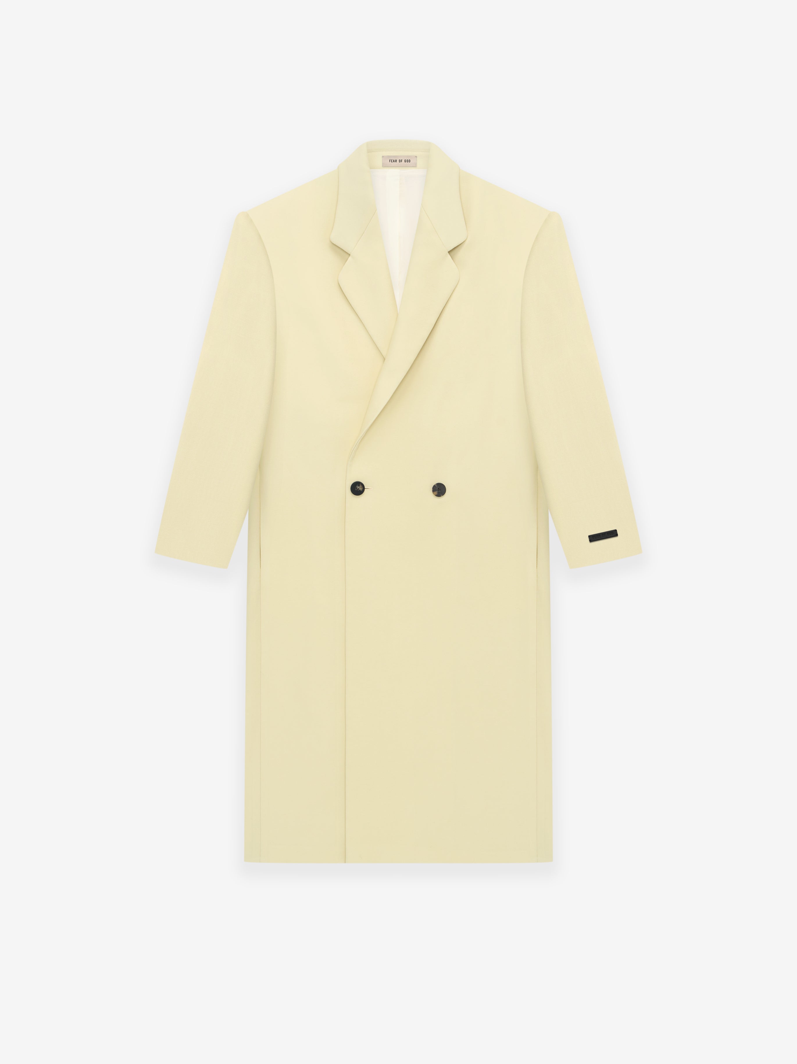 Wool Gabardine Double Breasted Overcoat