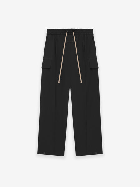 Weighted Twill Wide Leg Cargo Pants