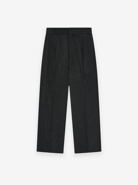 Wool Flannel Wide Leg Trousers