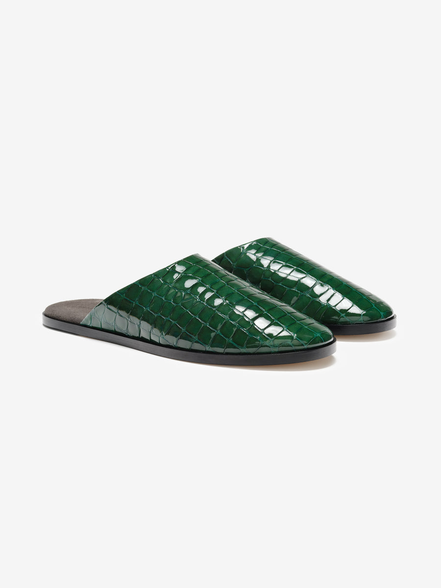 Croc Printed Slippers Bottle Green / 40 view 2