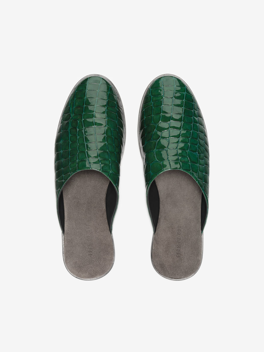 Croc Printed Slippers Bottle Green / 40 view 4