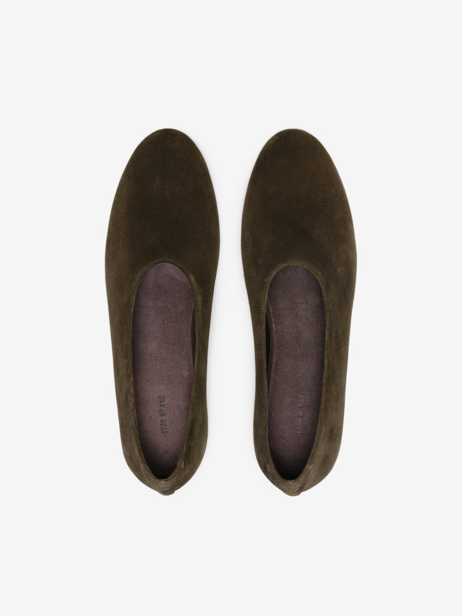 Womens Suede Ballerina Dark Brown / 35 view 5