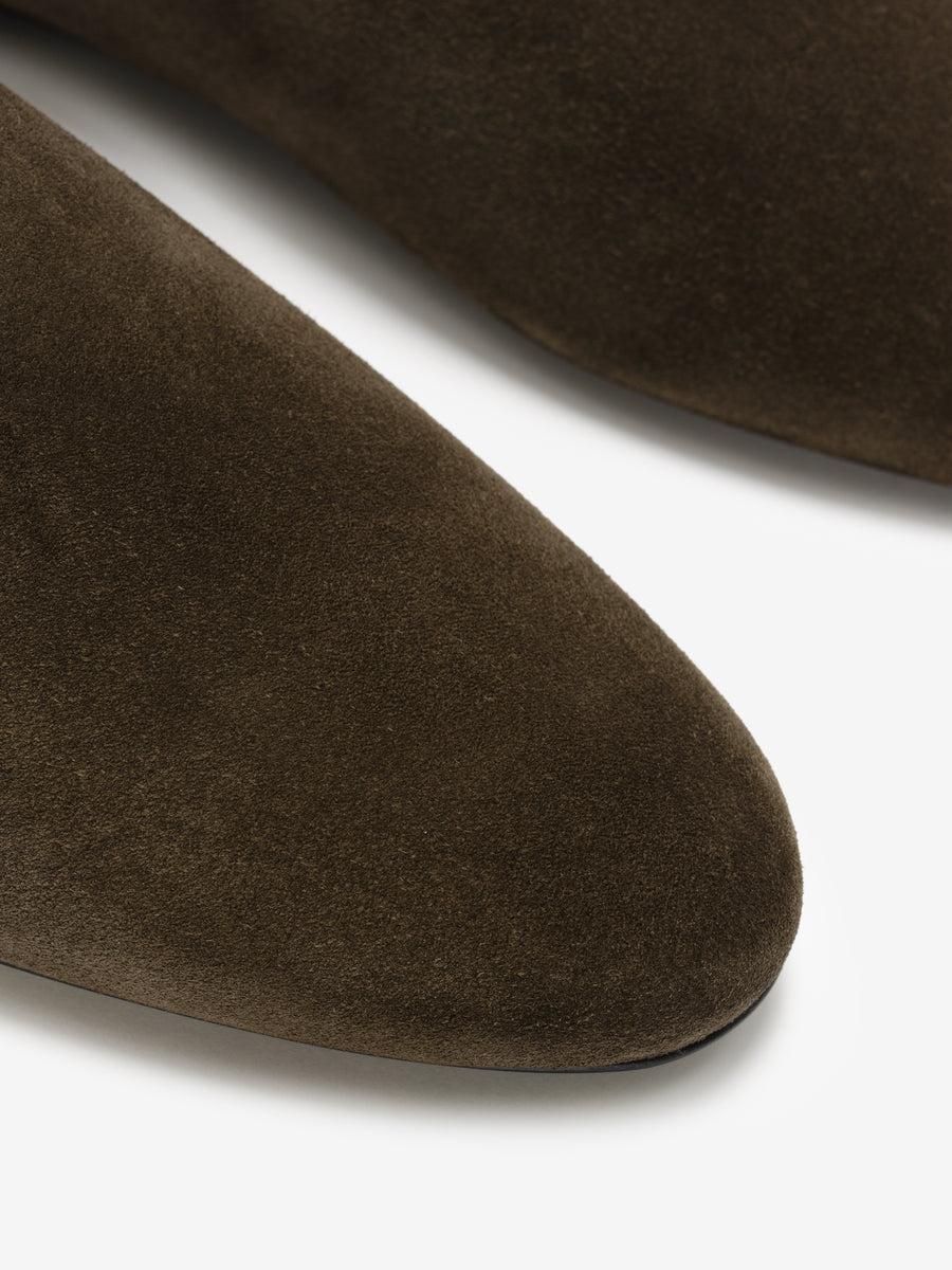 Womens Suede Ballerina Dark Brown / 35 view 6