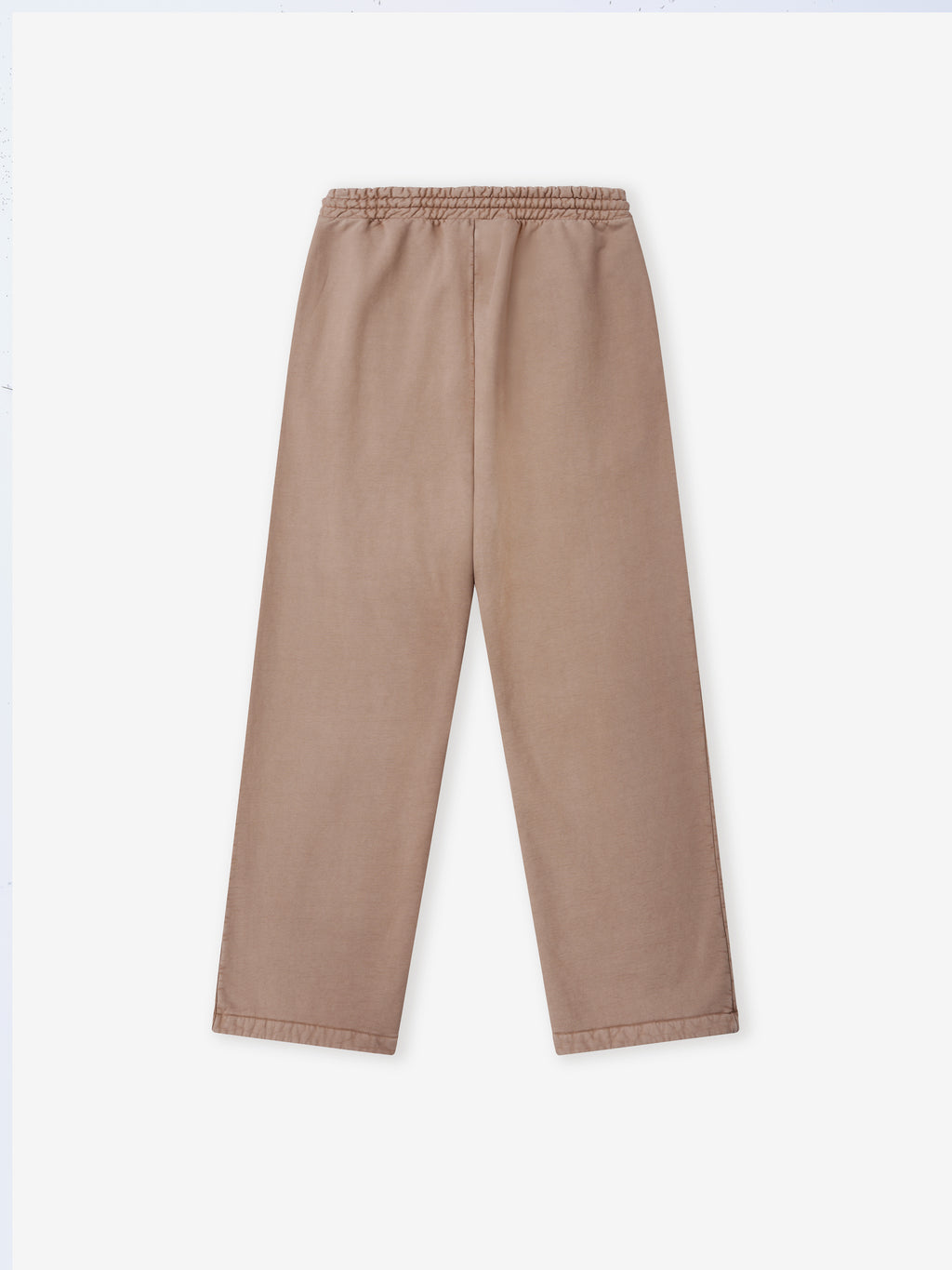 sunfaded beige wide leg sweatpants made from heavyweight cotton fleece with elastic waistband and relaxed fit