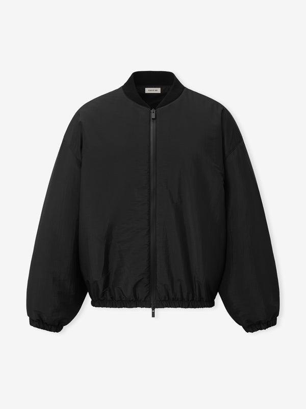 Nylon Taffeta Padded Bomber Jacket view 2