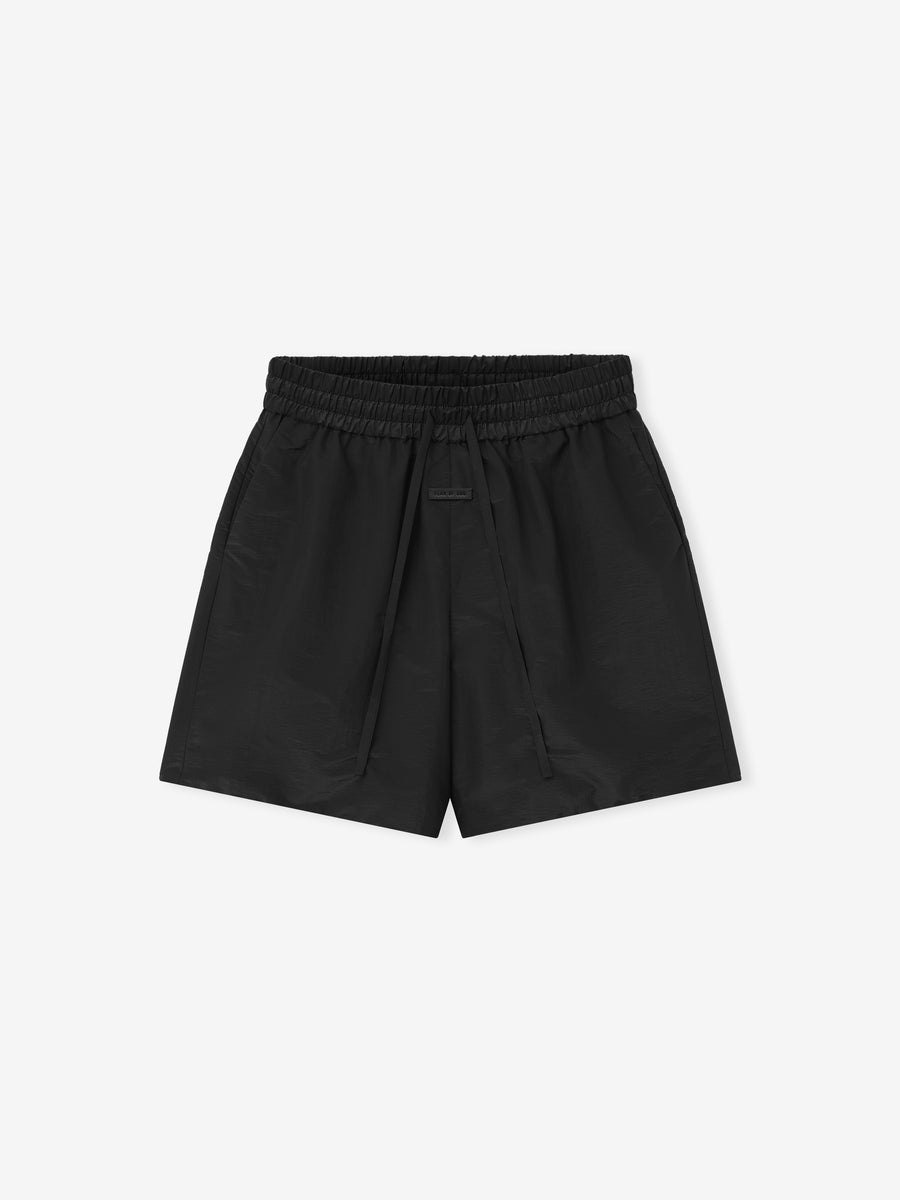 Nylon Taffeta Padded Sport Short Off Black / XS view 1