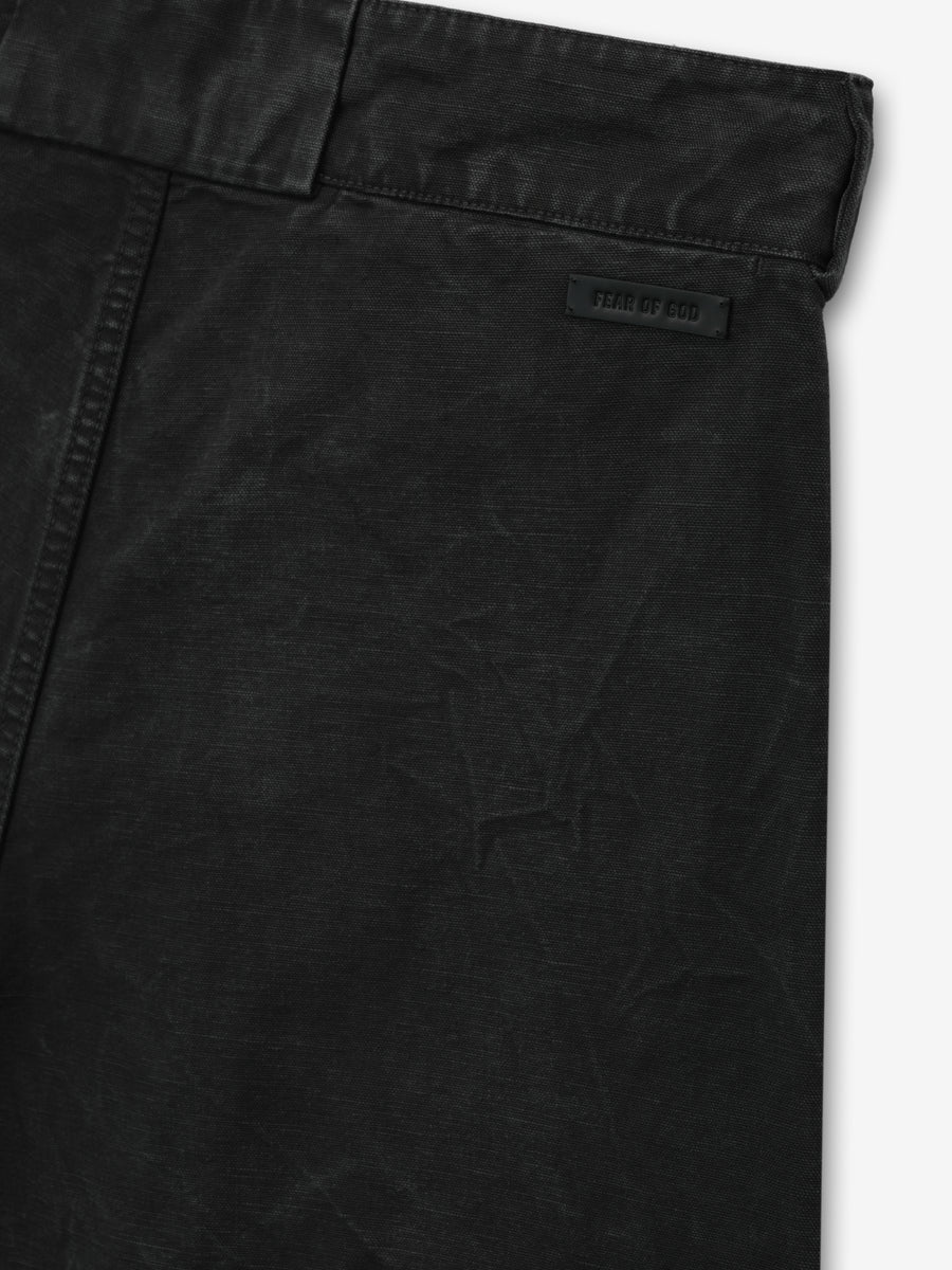 Washed Canvas Utility Shorts Washed Black / 36 view 6