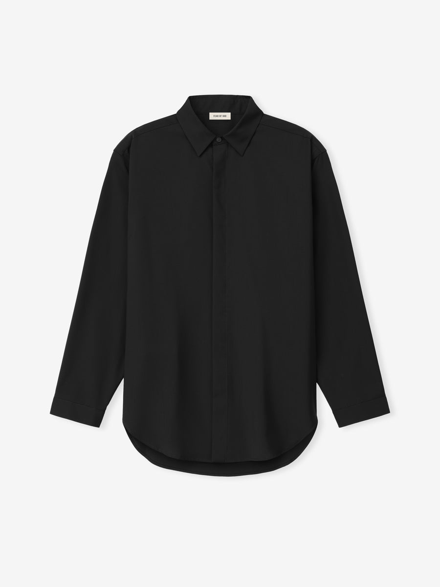 Easy Care Wool Classic Shirt Black / XS view 1