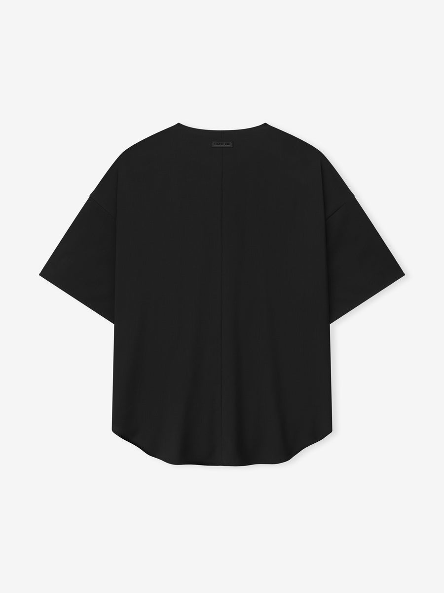 Easy Care Wool Relaxed Tee Black / XS view 2