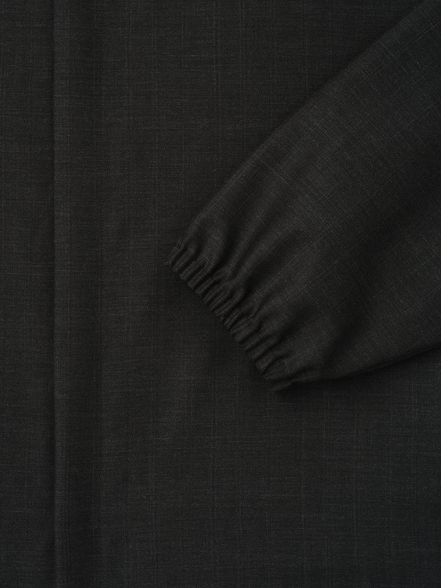 Grey Striped Wool Elastic Cuff Shirt Grey Striped / XS view 7