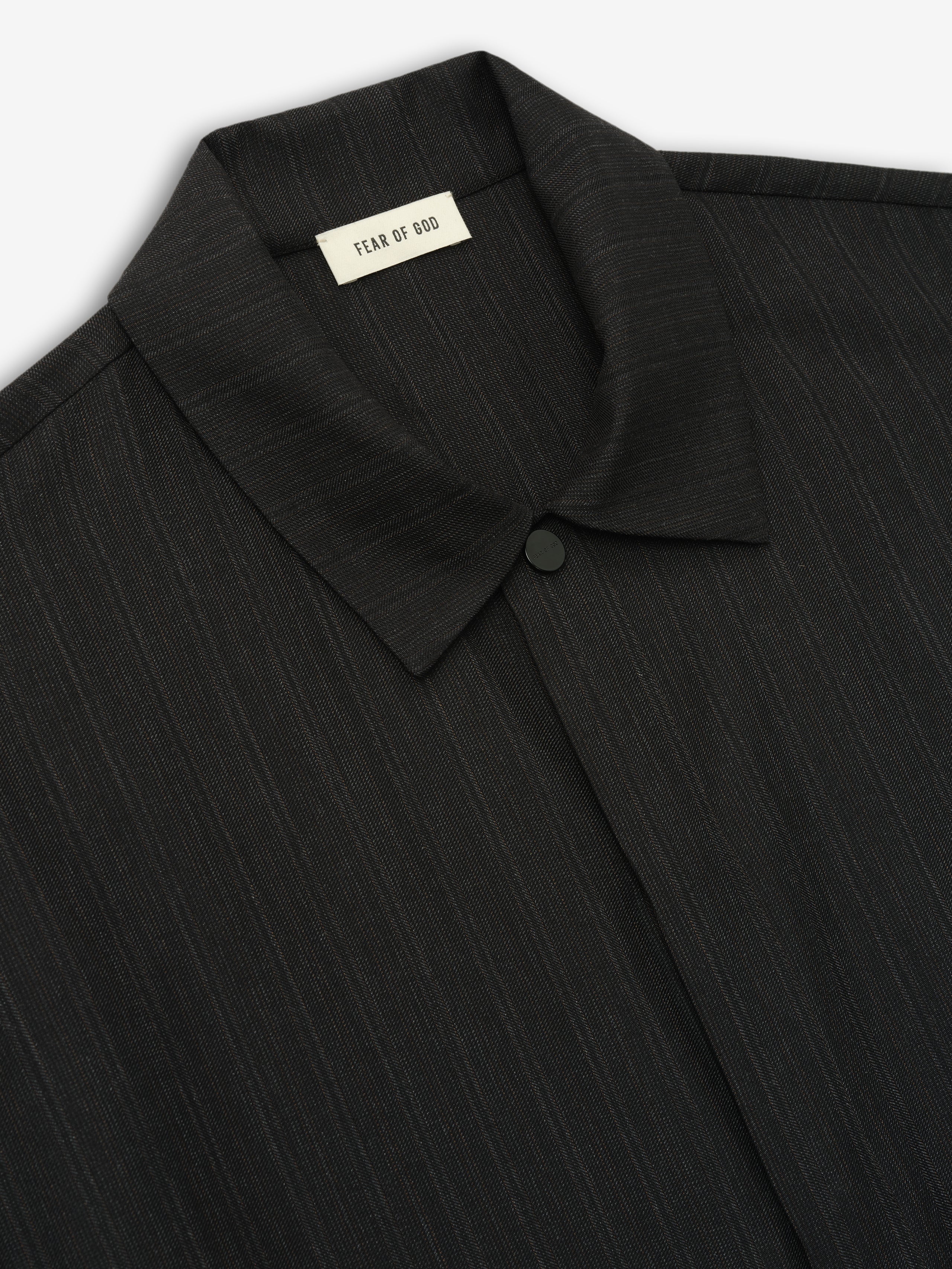 Black Striped Wool Elastic Cuff Shirt – Fear of God