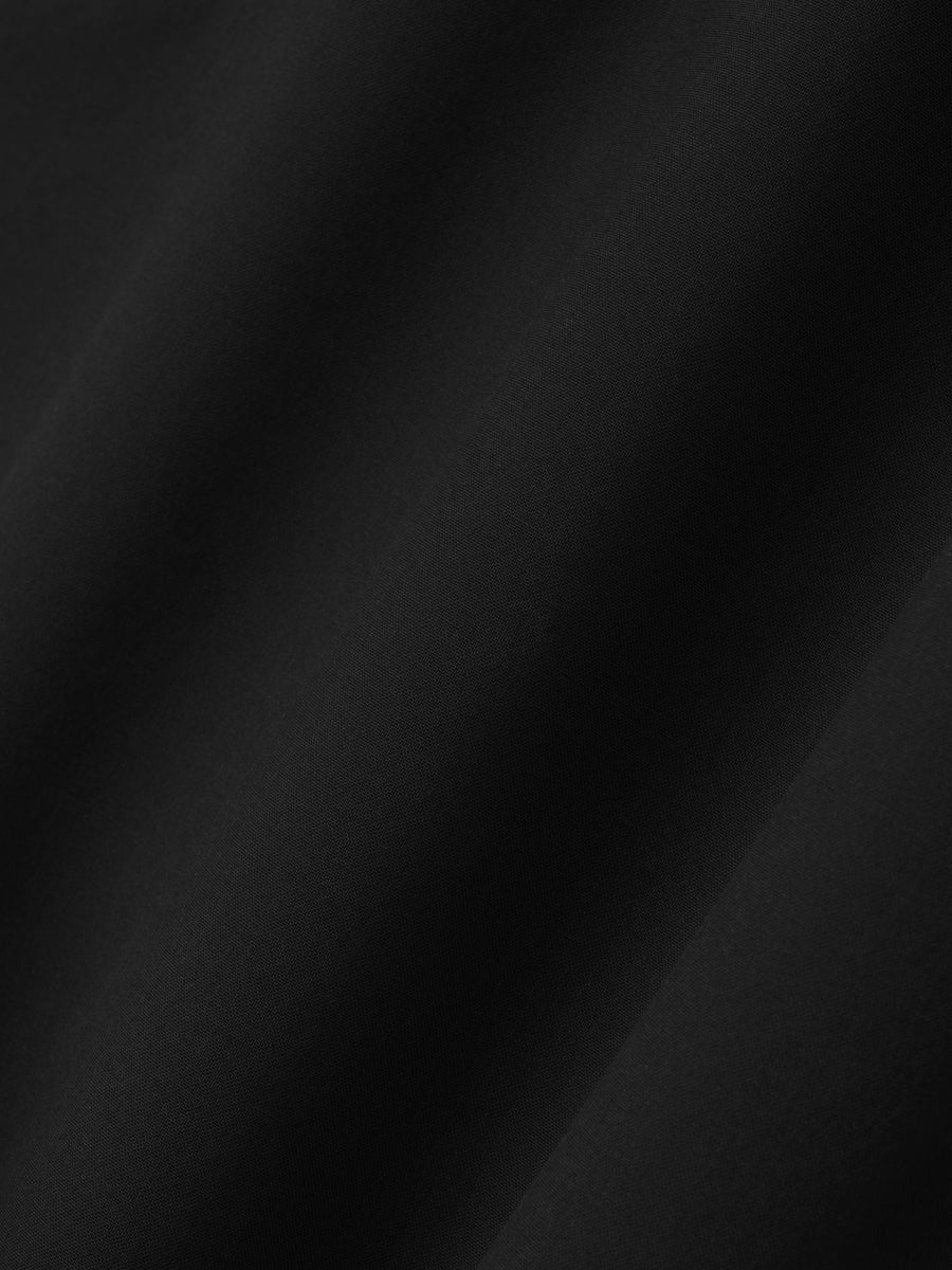 Cotton Wool Oxford Mandarin Relaxed Short Sleeve Shirt Black / XS view 7