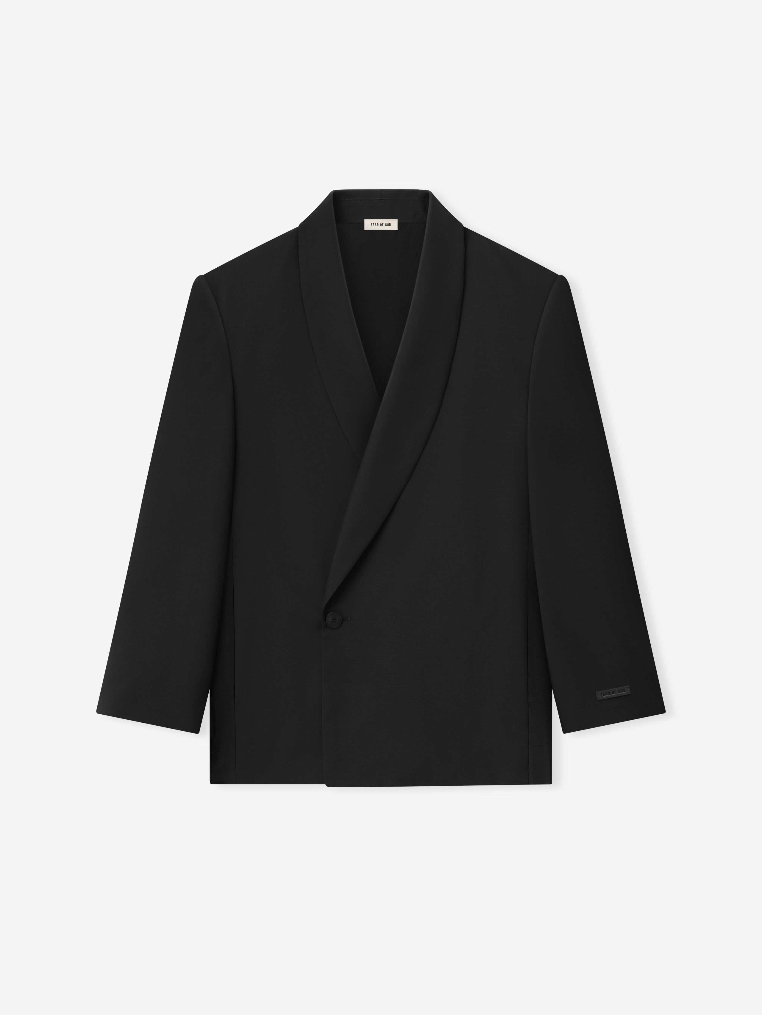 Double-Breasted Wool Poplin Shawl Collar Jacket – Fear of God