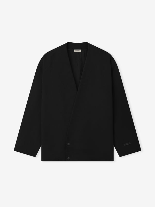 Relaxed Cropped Lapelless Jacket view 1