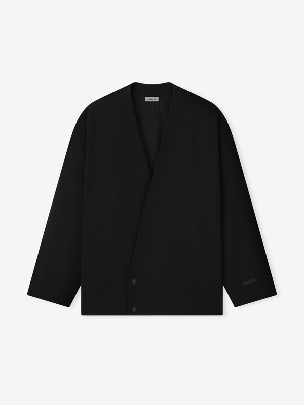 Easy Care Wool Relaxed Lapelless Jacket view 2