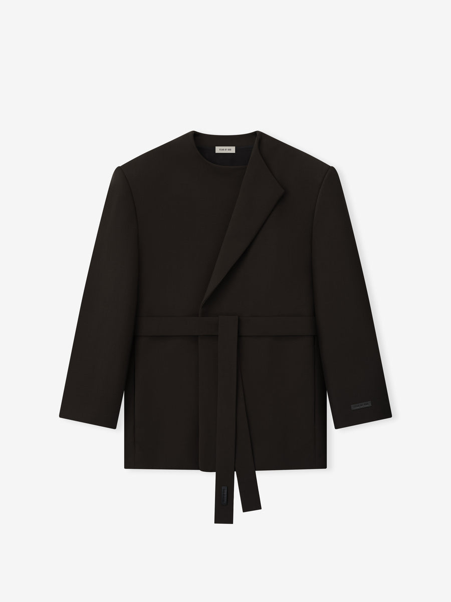 Double Weave Wool Crewneck Jacket Brown / 48 view 3