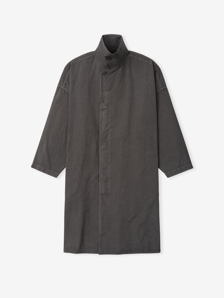 Garment-Dyed Cropped Sleeve Car Coat Dark Grey / XS view 4