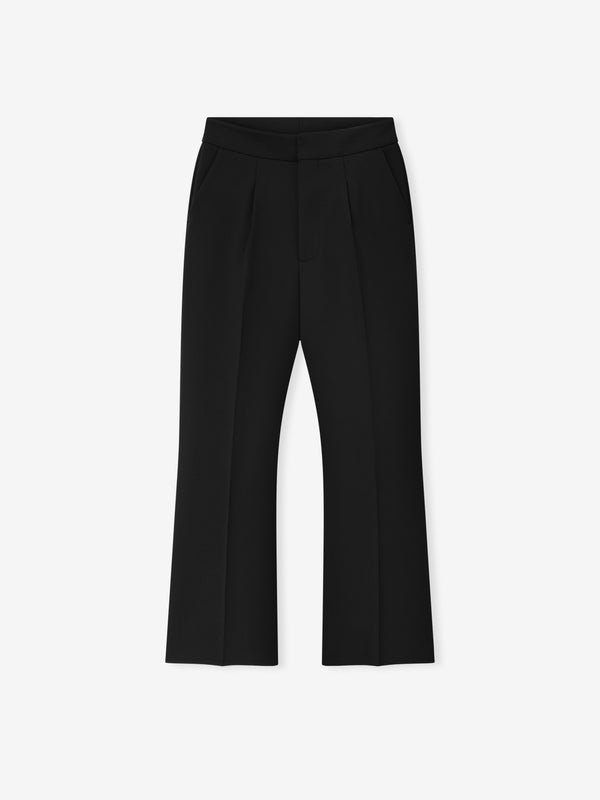 Double Weave Wool Tailored Flared Pants view 2