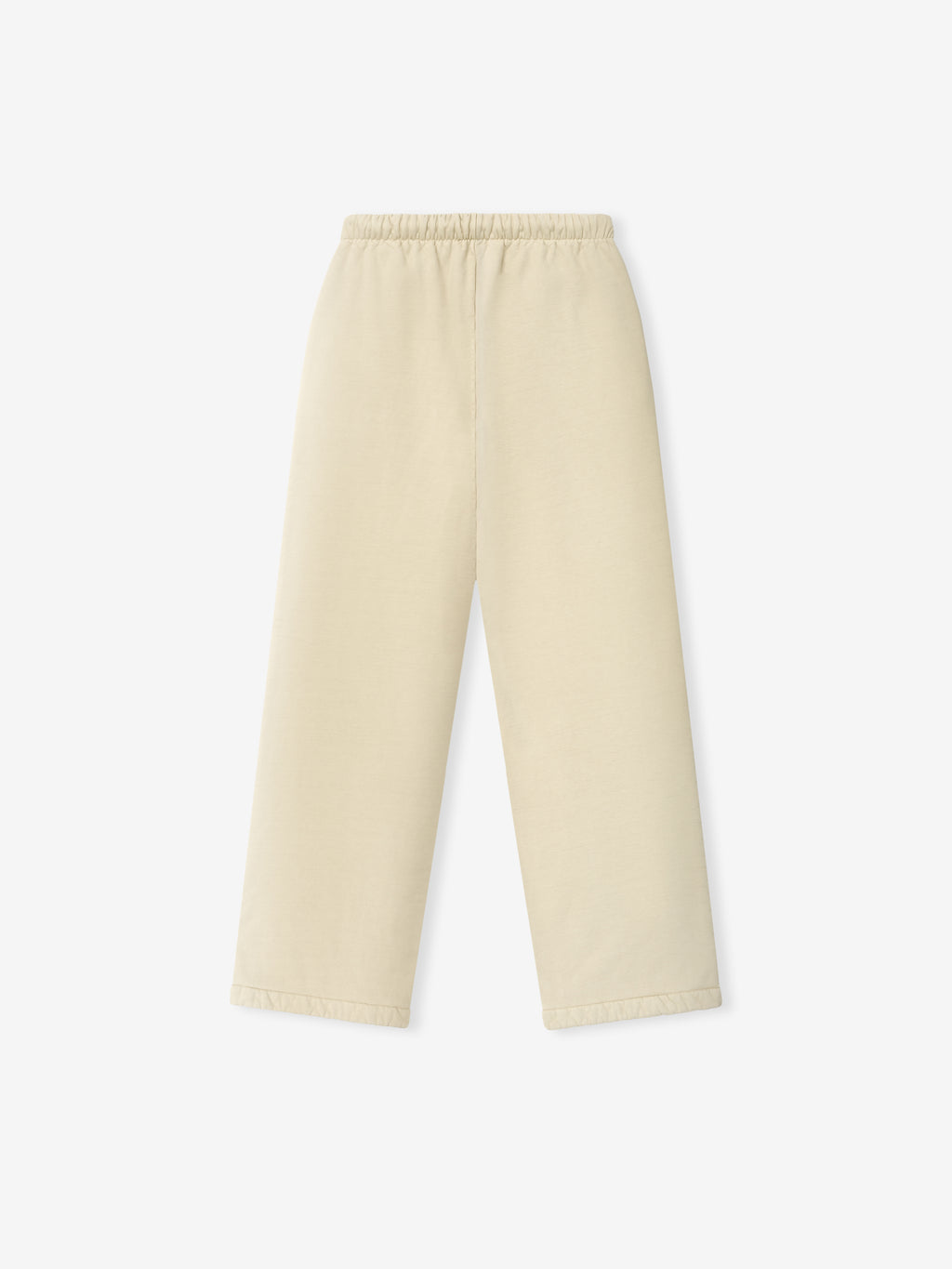 Wide-leg sweatpants in a light beige tone with an elastic waistband and clean, minimal design