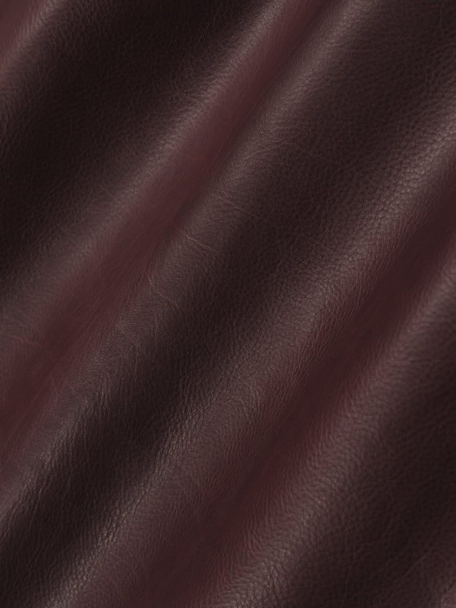 Womens Leather Drawstring Shorts Maroon / XS view 4