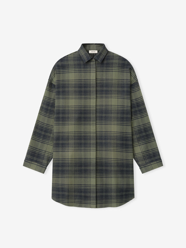 Womens Flannel Relaxed Shirt view 2
