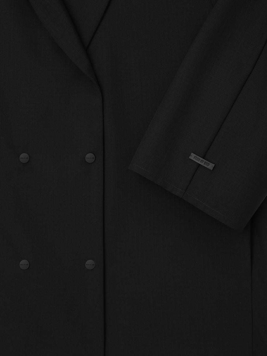 Womens Wool Ripstop Shawl Collar Jacket Black / XS view 5