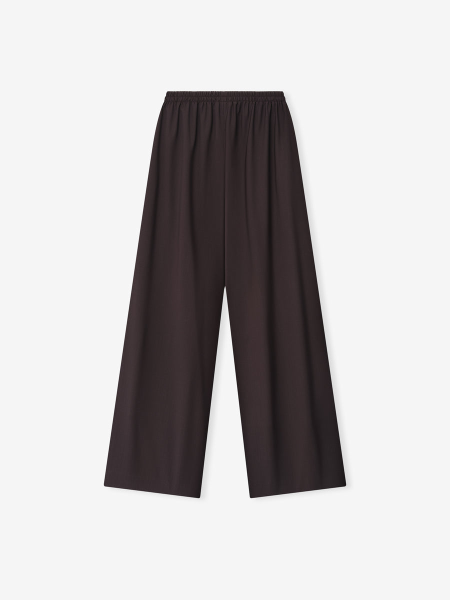 Womens Easy Care Wool Drawstring Pants Oxblood / XS view 3