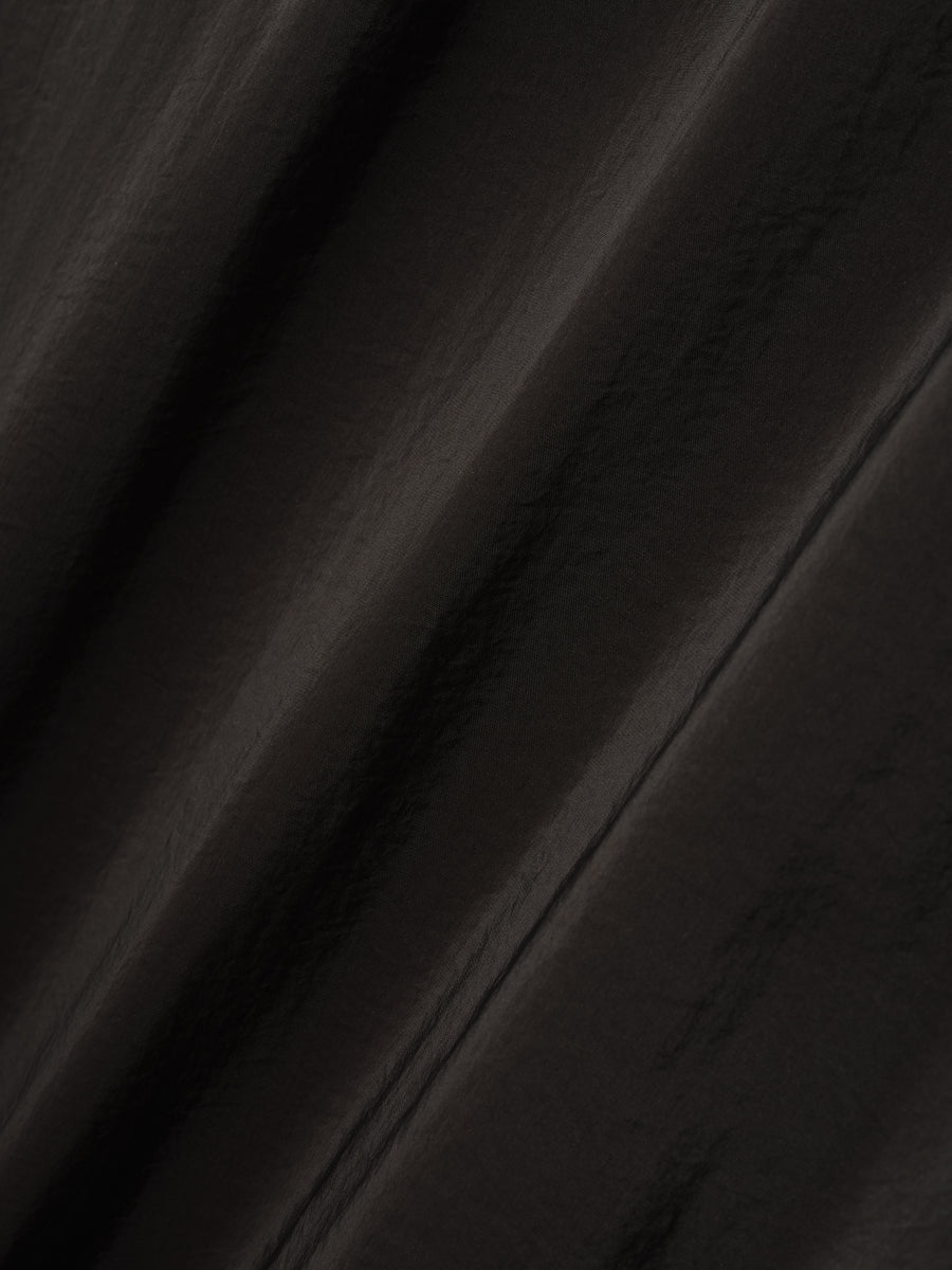 Womens Crinkle Viscose Drawstring Pants Dark Brown / XS view 4