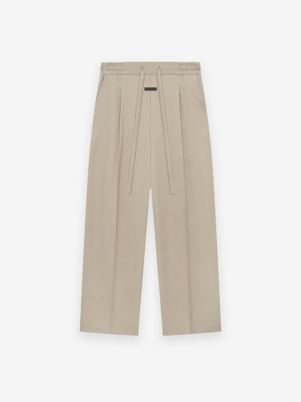 Heavy Twill Drawstring Wide Leg Pant