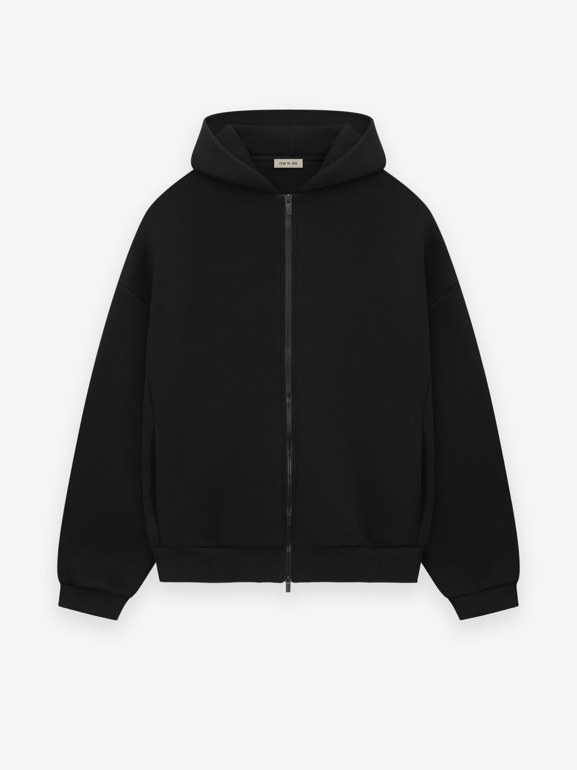 Eternal Fleece Full Zip Hoodie in Black | Fear of God ETERNAL 