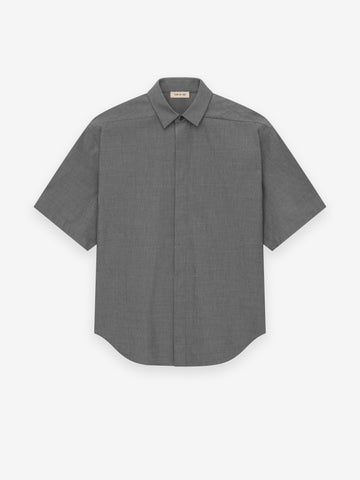 Short Sleeve Oxford Shirt in Melange Titanium | Fear of God