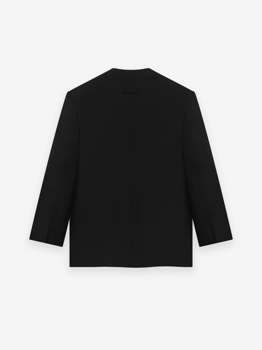 Wool Gabardine Lapelless Blazer - Fear of God