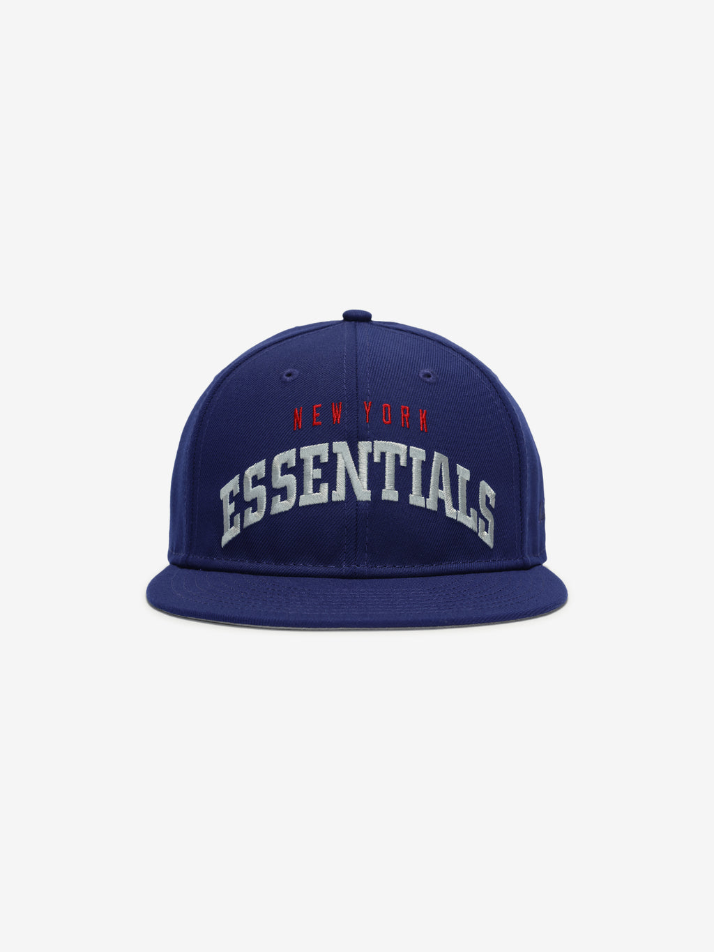 Front view of navy Giants 9Fifty RC Snapback with red New York and curved grey Essentials embroidery, gallery image 0