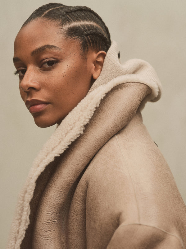 Shearling Shawl Collar Jacket