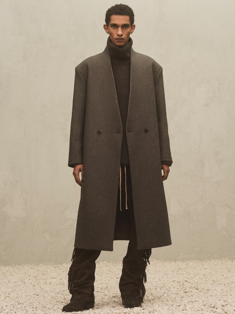 Military Wool Lapelless Coat - Fear of God