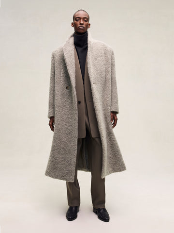 Wool Boucle Stand Collar Overcoat | Fear of God
