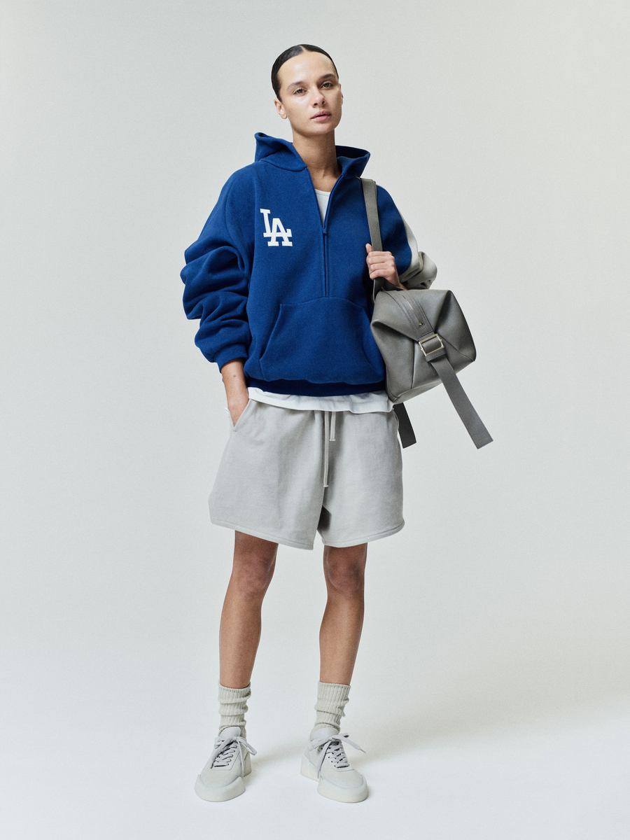 Dodgers Raglan Half Zip Sport Hoodie Estate Blue/ Seal / XS view 2